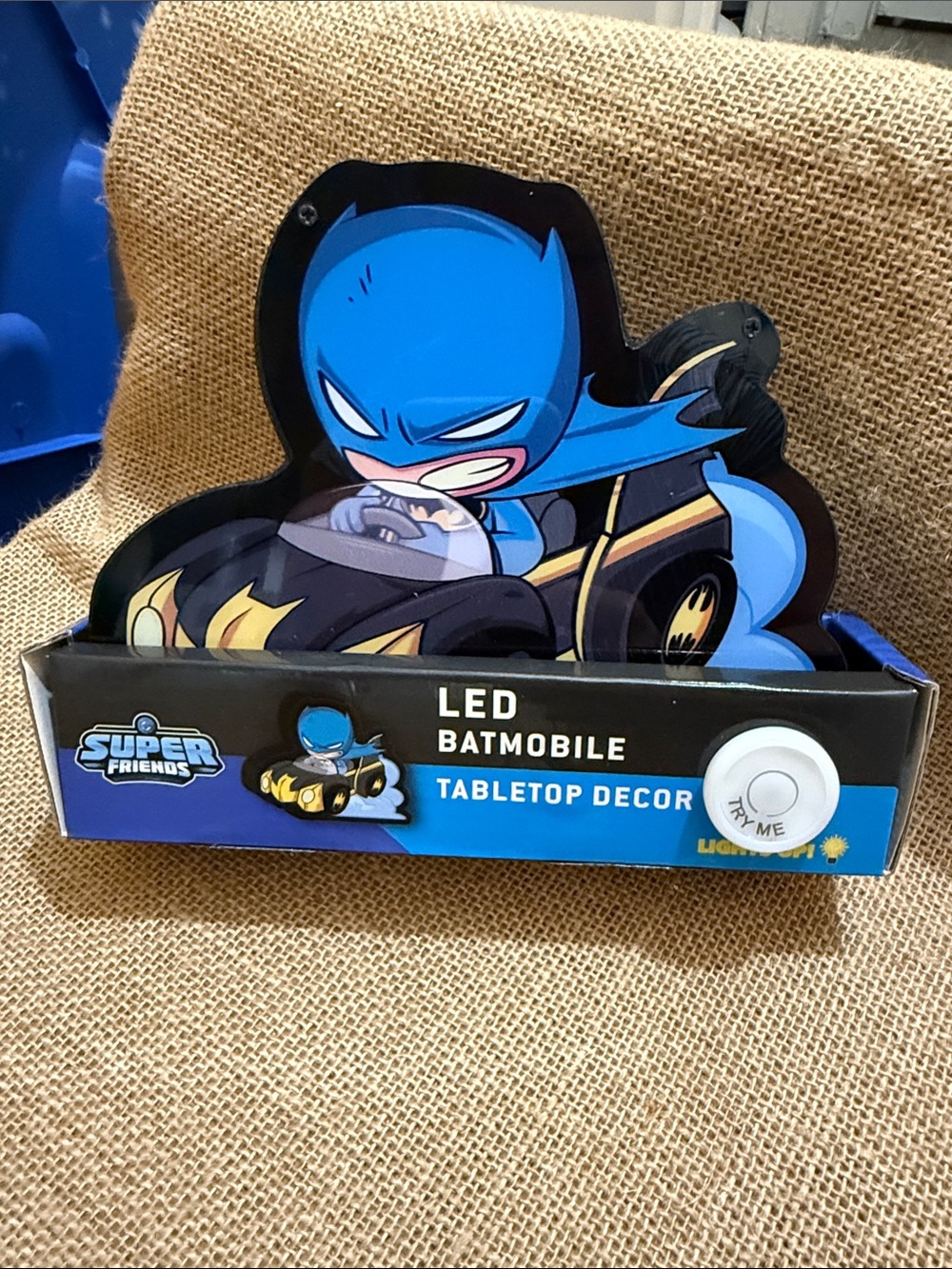 LED Batmobile Tabletop Decor - Blue - Picture 1 of 2